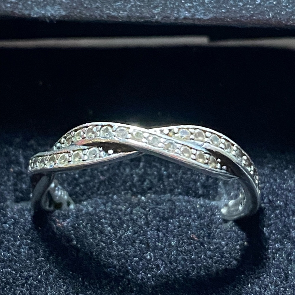 Sterling Silver Twisted, Infinity Stackable Ring,… - image 1